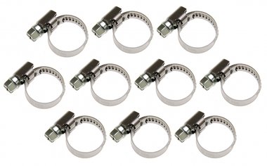Fascetta stringitubo, 16x25 mm, acciaio inox, 10 pezzi.