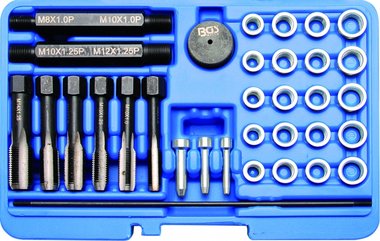 Kit di riparazione per filetti sedi candelette 33 pz