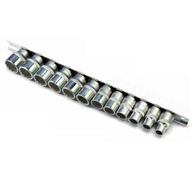 Set di bussole 3/8 a 12 facce SAE 11 pezzi