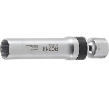 Inserto snodato per candele poligonale con molla 10 mm (3/8) 14 mm