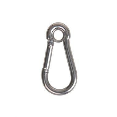 Moschettone 70x7mm, ad occhio chiuso, A4 acciaio inox AISI 316, 750 daN