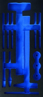 Cassetta degli attrezzi 1/3 (408x189x32 mm), vuota, per martello a 14 pezzi