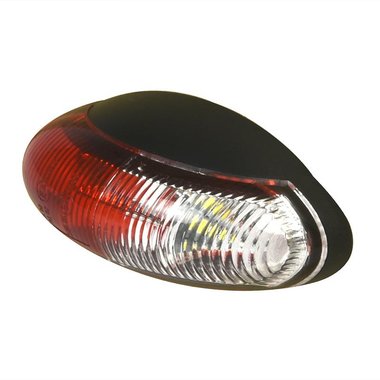 Luce di posizione anteriore 10-30V rosso/bianco 60x34mm LED 60x34mm