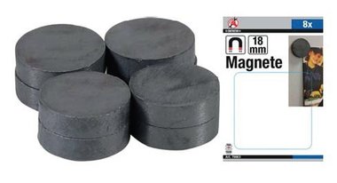 Serie di magneti ceramico Ø 18 mm 8 pz