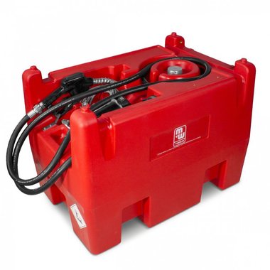 Serbatoio diesel rosso pe 220 litri, pompa 12v