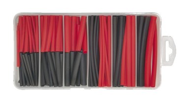 Tubi termoretraibili nero/rosso 127 pezzi