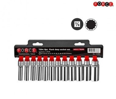 Set di bussole 3/8 lunghe a 12 facce 12 pezzi