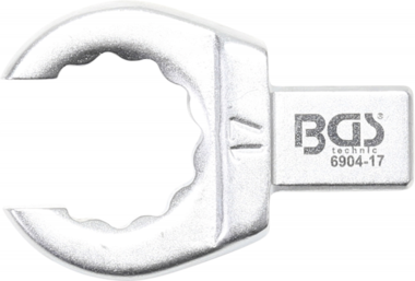 Chiave ad anello ad innesto aperto 17 mm sede 9 x 12 mm