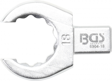 Chiave ad anello ad innesto aperto 18 mm sede 9 x 12 mm