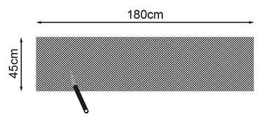 Tappetino antiscivolo nero 180x45cm